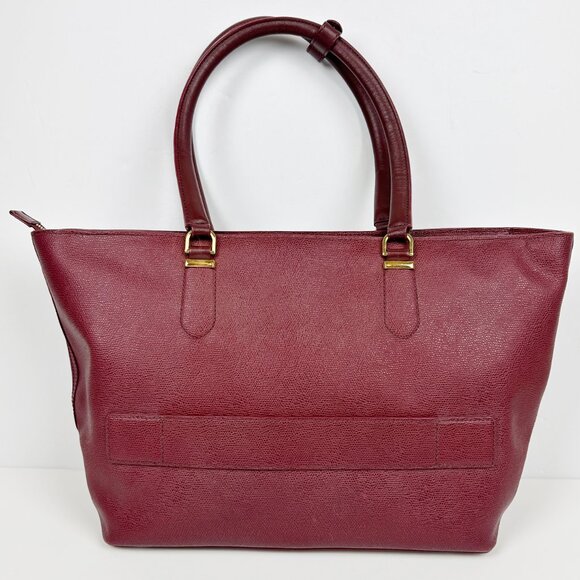 Tumi Sinclair Travel Tote Canvas Coated With Continental Wallet Work Burgundy - Picture 3 of 15